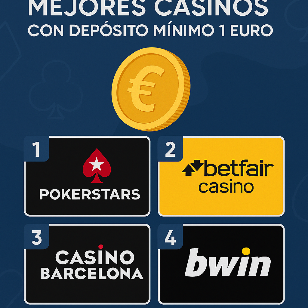 Mejores casinos con depósito mínimo 1 euro