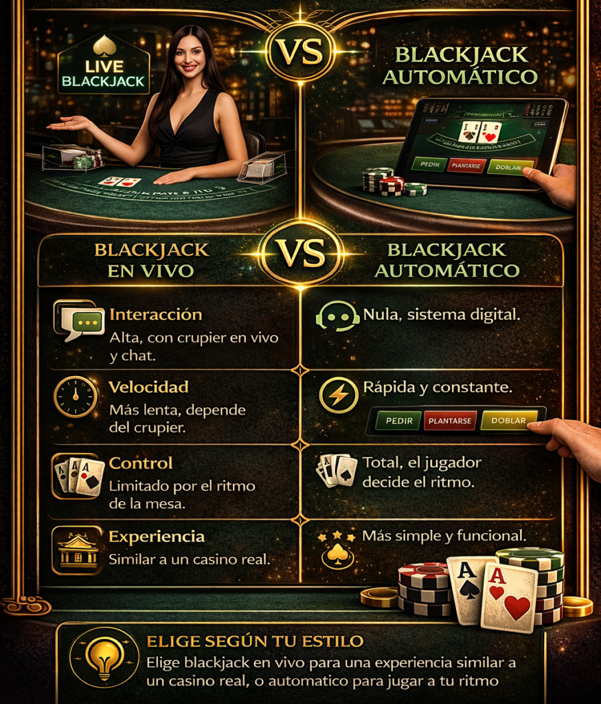 Blackjack con crupier en vivo
